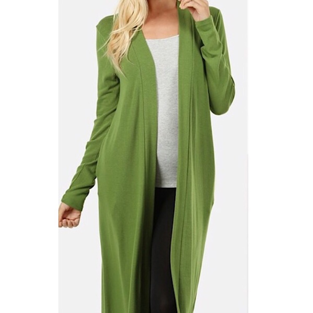 Knee Length Cardigan plus Size
